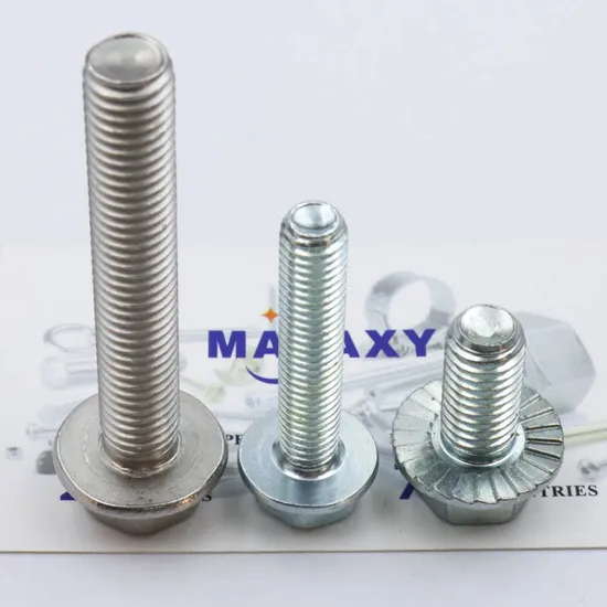 Malaxy Multi-Size Automotive Hex Flange Bolts Stainless Steel Carbon Steel Bolt Fastener